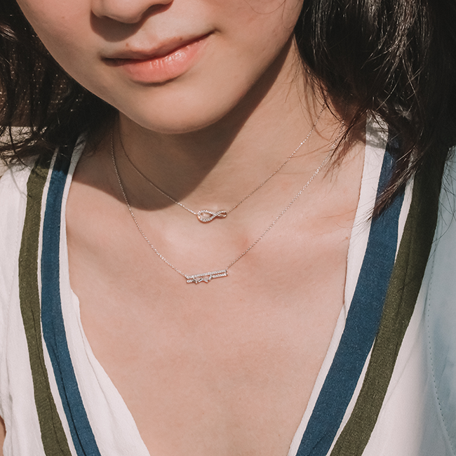 Infinity diamond necklace